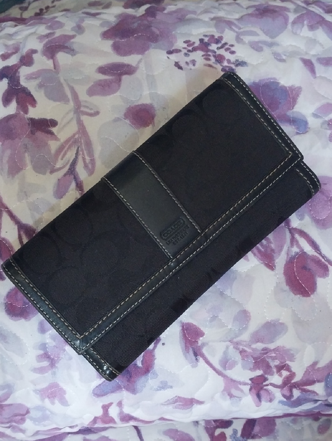 Coach Signature Checkbook Wallet